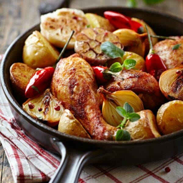 One Pan Lemon Chicken and Roast Vegetables One Pan Lemon Chicken and Roast Vegetables