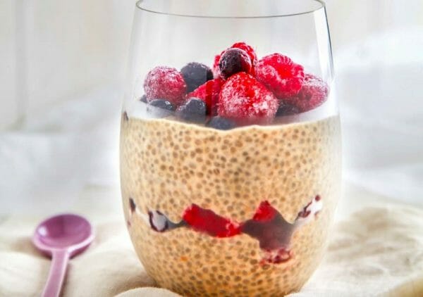 All natural sugar-free choc-berry chia pudding All natural sugar-free choc-berry chia pudding