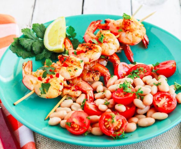 Chilli Lime and Coconut Prawn Skewers Chilli Lime and Coconut Prawn Skewers
