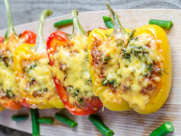 YUMMY spicy stuffed capsicum YUMMY spicy stuffed capsicum