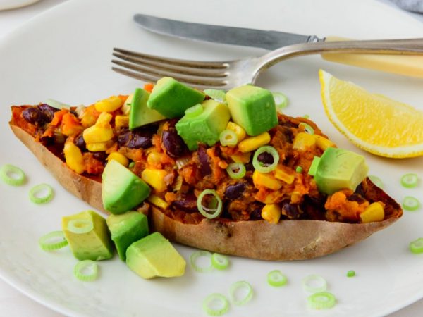 Budget-friendly veggie-stuffed Mexican sweet potato Budget-friendly veggie-stuffed Mexican sweet potato