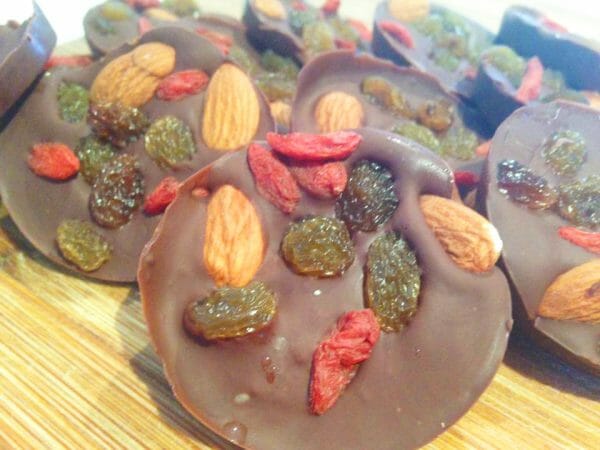 Homemade fruit and nut chocolate Homemade fruit and nut chocolate