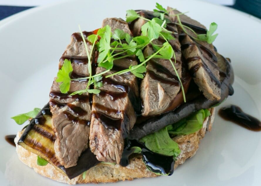 Open Steak Sandwich
