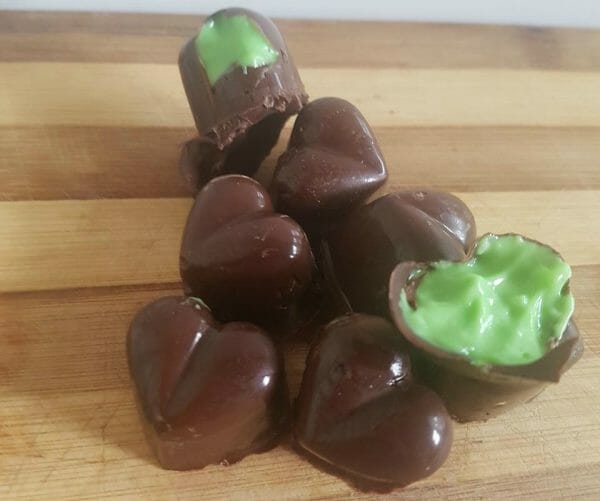 Healthy peppermint chocolate hearts Healthy peppermint chocolate hearts