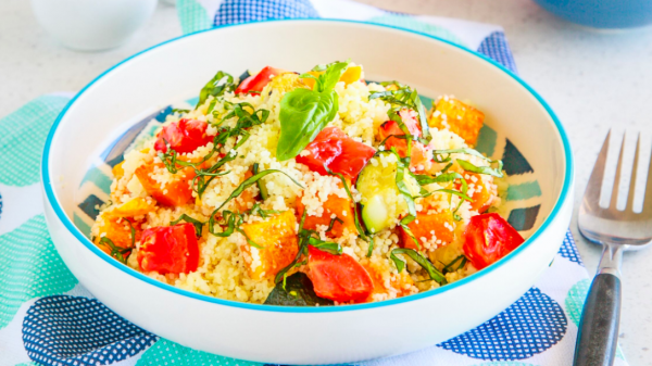 Easy Roasted Veggie Cous Cous Salad Easy Roasted Veggie Cous Cous Salad