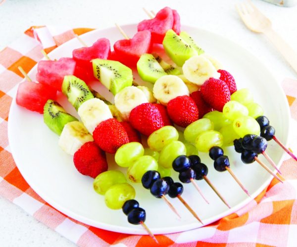 Fruit Kebabs With Orange Dipping Sauce Fruit Kebabs With Orange Dipping Sauce