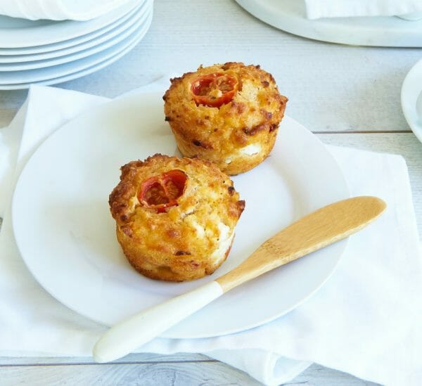 Feta and Tomato Breakfast Muffins Feta and Tomato Breakfast Muffins