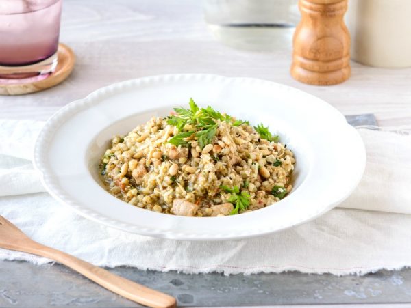 Chicken And Pesto Buckwheat Risotto Chicken And Pesto Buckwheat Risotto