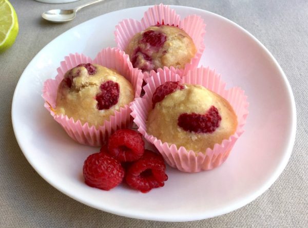 Raspberry, Lime And Coconut Mini Muffins Raspberry, Lime And Coconut Mini Muffins
