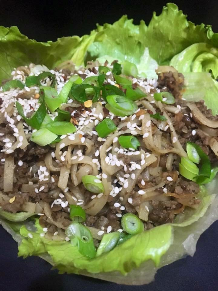 beef san choy bow