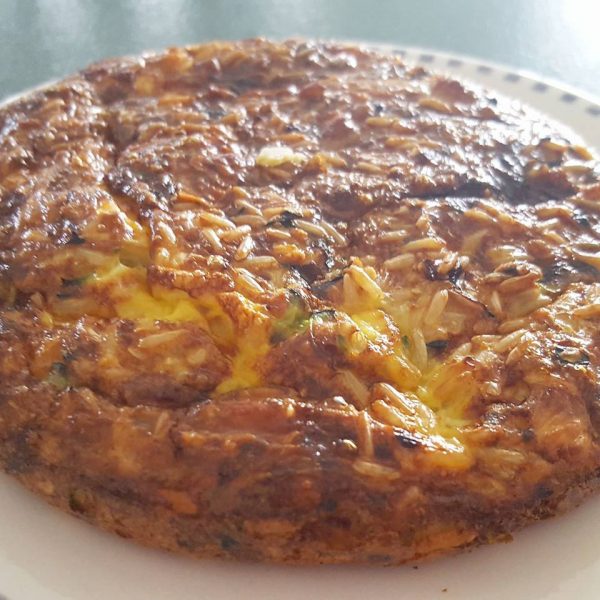 Filling and fuelling zucchini and rice frittata Filling and fuelling zucchini and rice frittata
