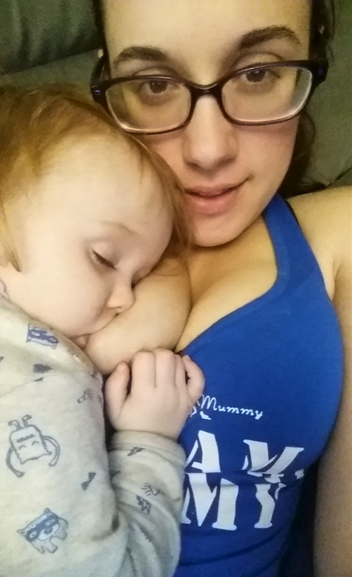 Alicia breastfeeding