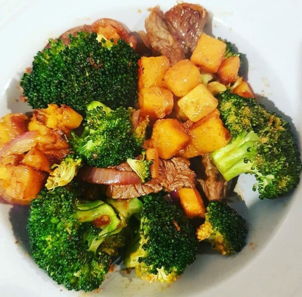 Beef and pumpkin stir fry Beef and pumpkin stir fry