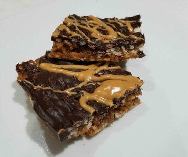 Salted-caramel-peanut-hedgehog-slice Crunchy salted caramel peanut hedgehog slice