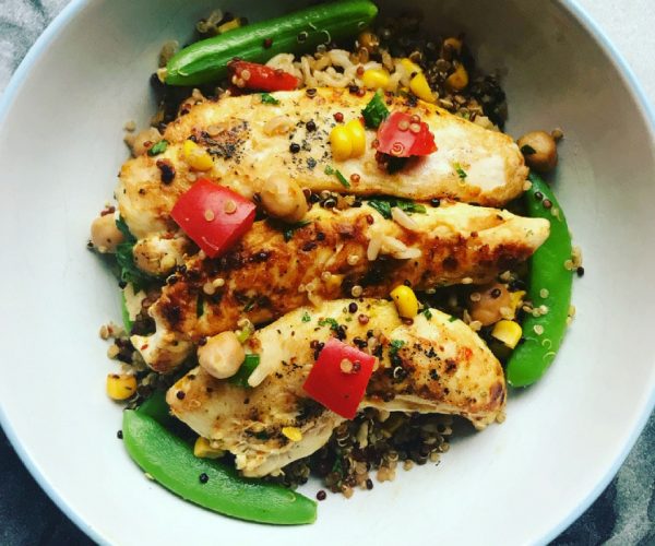 Rainbow Moroccan Chicken with Quinoa Rainbow Moroccan Chicken with Quinoa