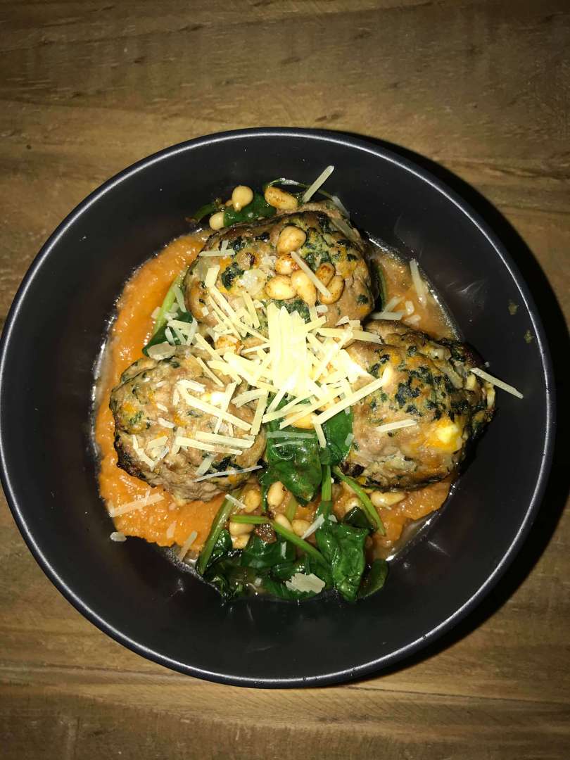 This mum spends $75 and only grocery shops once every 2 months! Lamb meatballs with spinach and sweet potato