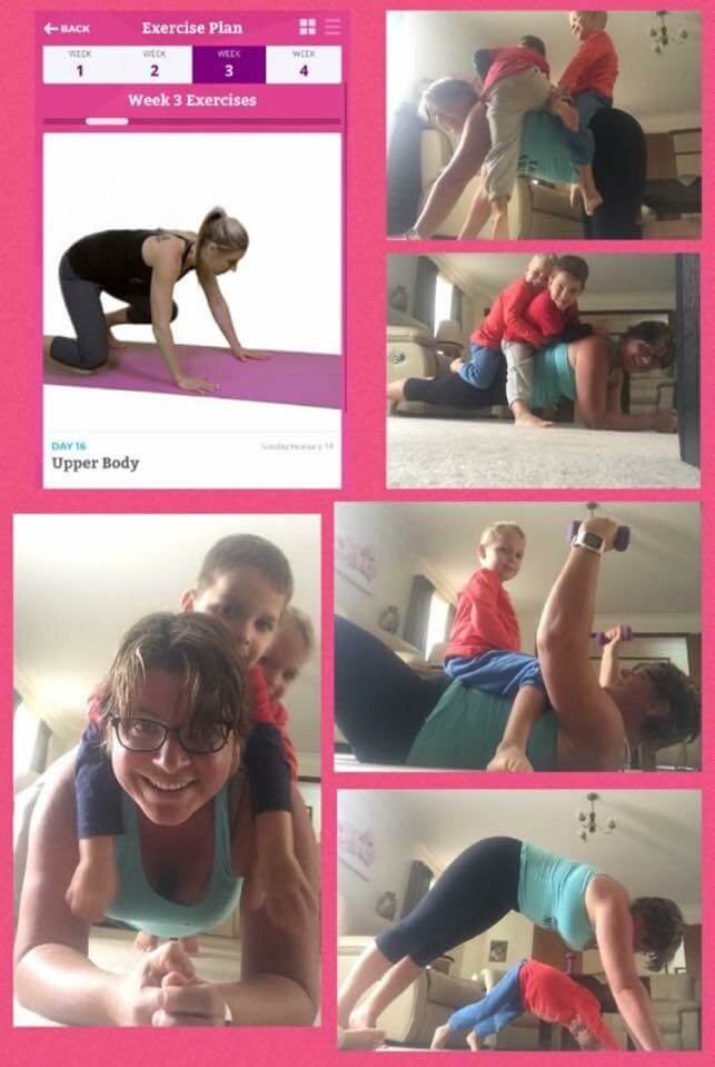3 mums share 30 tips to becoming the ultimate meal prep queen Nikola Green exercising with her twin boys