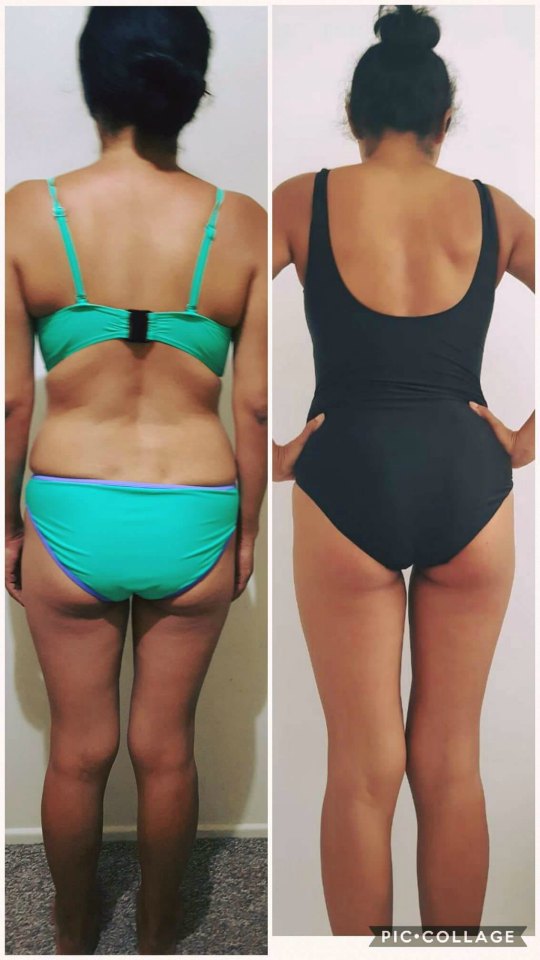 "I have my dietician and personal trainer with me in my pocket" Mum who has lost 12kg says Tatiana back before and after