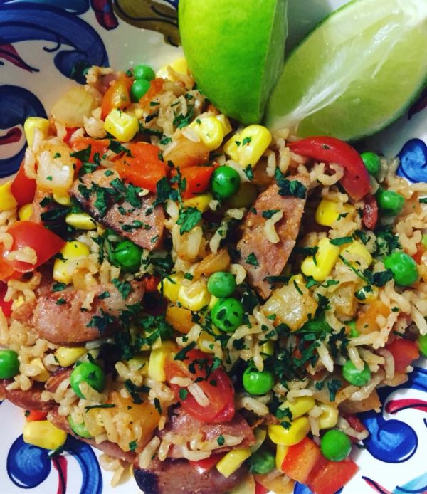 Easy-Spanish-Rice-with-Chorizo