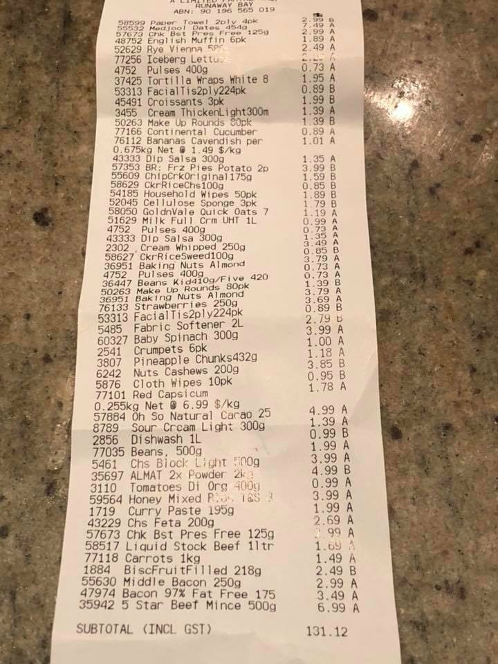 Kerrie receipt