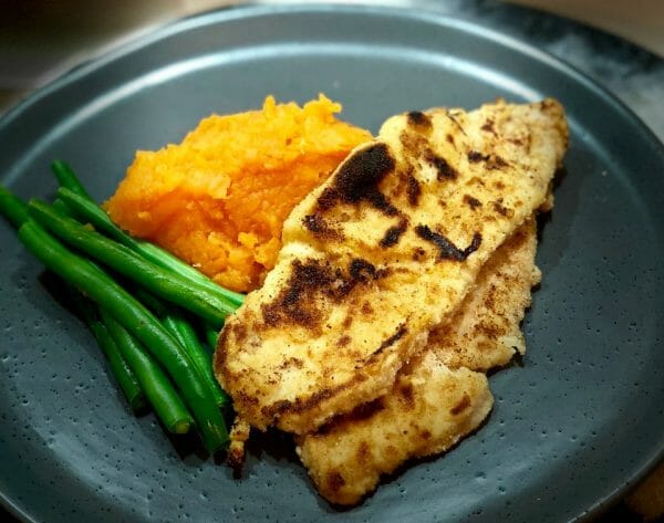 crumbed pork close up