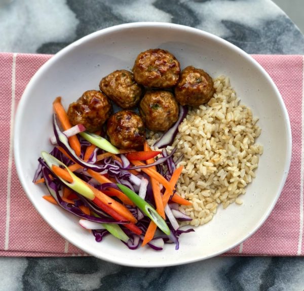 Cassie’s Sticky Pork Meatball Bowl Cassie's Sticky Pork Meatball Bowl