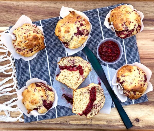 Low Fat Raspberry Chia Seed Jam Muffins 1145 health benefits chia seeds coconut sugar cacao Low Fat Raspberry Chia Seed Jam Muffins