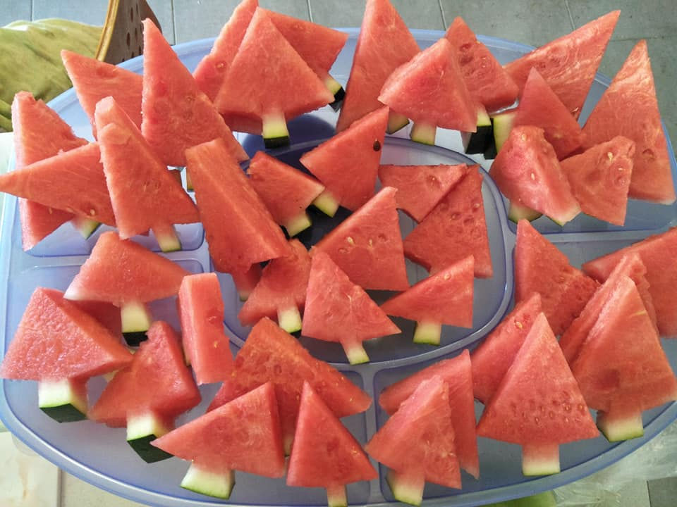 watermelon christmas trees